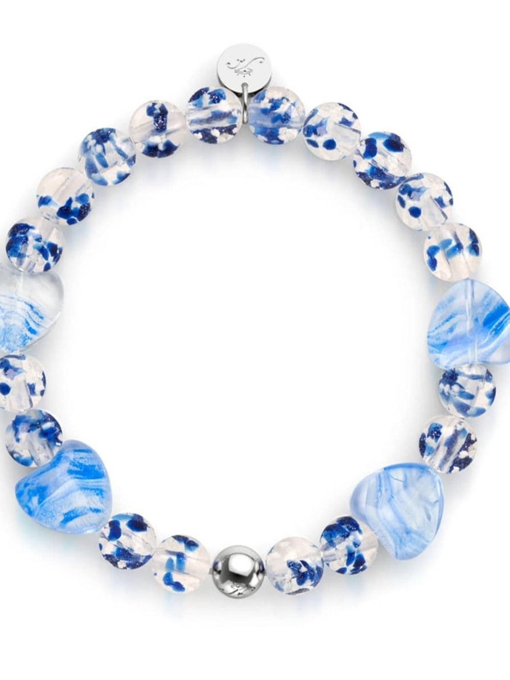 🆕️ NOGU Lapis Flame Firefly Glass x Murano Glass Hearts Bracelet